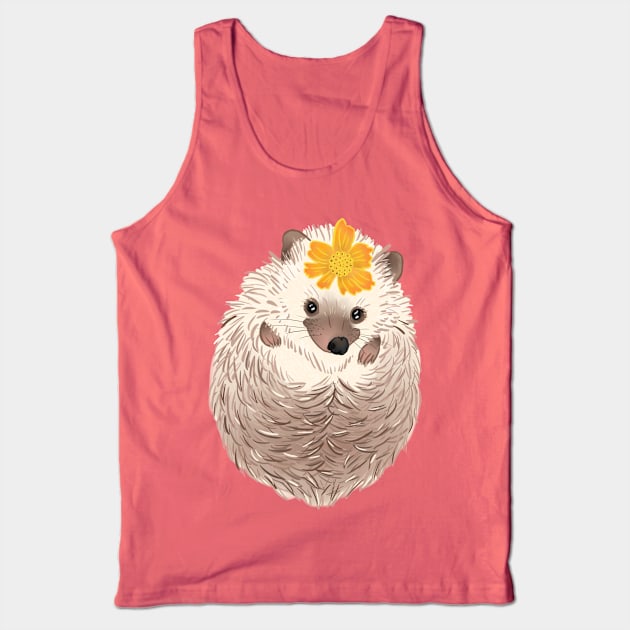 Hedgehog flower Tank Top by Wieskunde